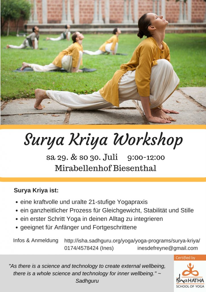 Surya Kriya Workshop